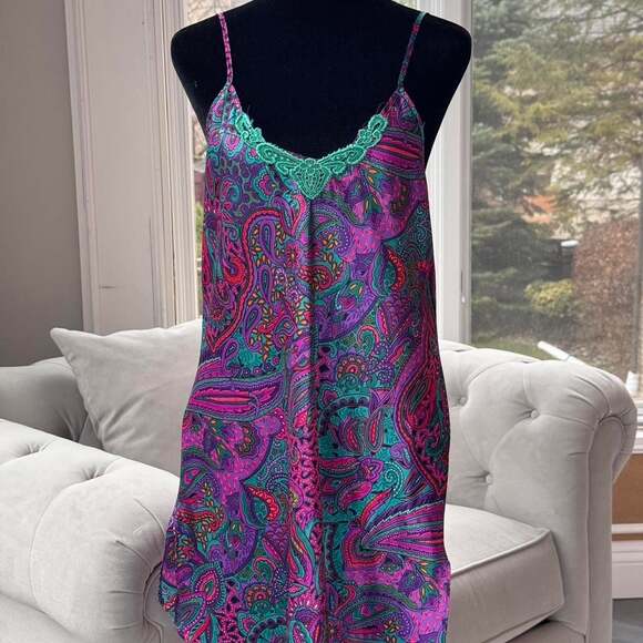 American Vintage Dresses & Skirts - California Mis Vintage Paisley Lace Slip Dress